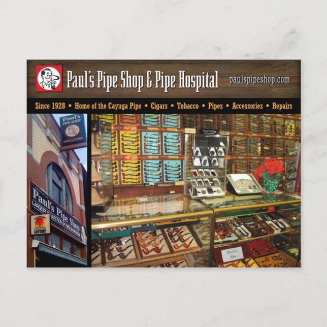 Carte Postale Paul's Pipe Shop Postcard (Devant)
