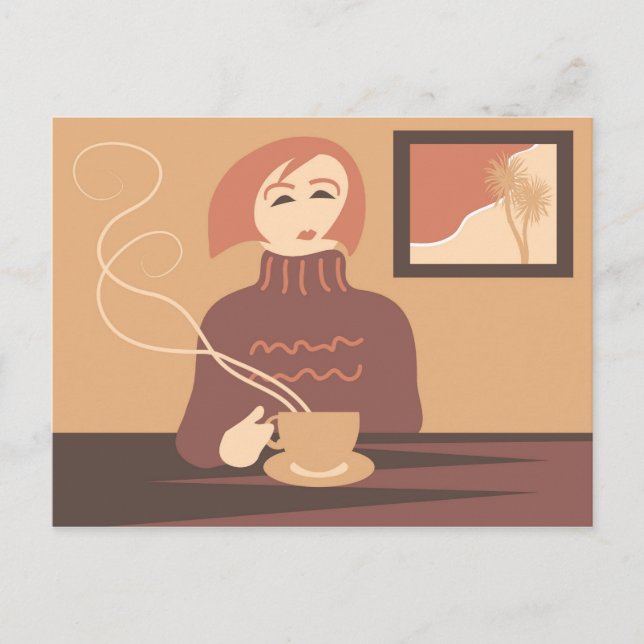 Carte Postale Pause café (Devant)