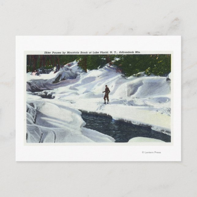 Carte Postale Pauses de ski de fond par Mountain Brook (Devant)