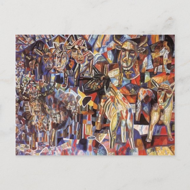 Carte Postale Pavel Filonov - Animaux (Devant)