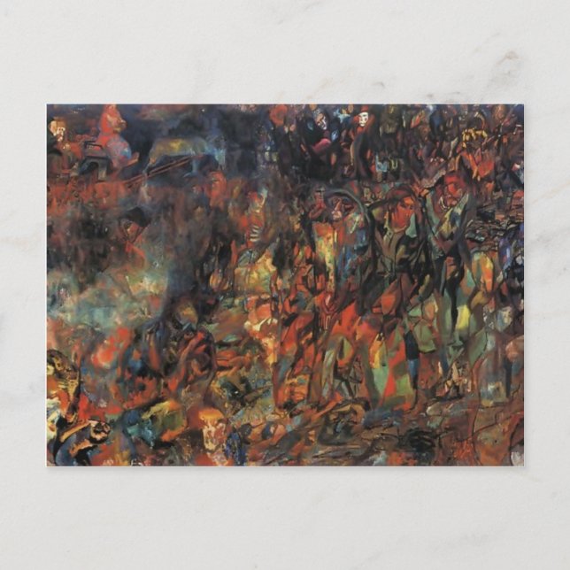 Carte Postale Pavel Filonov - Bourgeois dans un chariot (Devant)