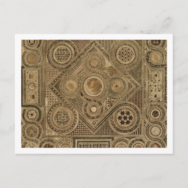 Carte Postale Pavement en mosaïque devant l'autel, plaque A de ' (Devant)