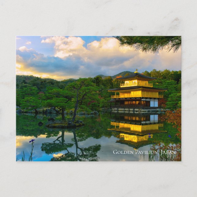 Carte Postale Pavillon d'or Temple Kyoto Japon Paysage (Devant)