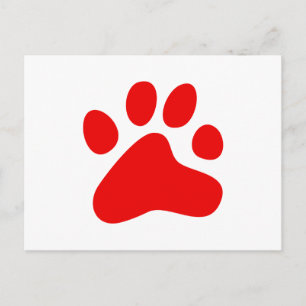 Carte Postale Paw Chien Rouge