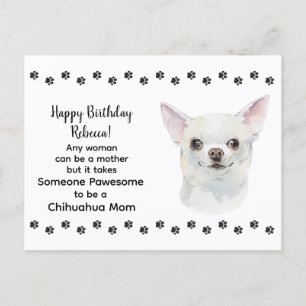 Carte Postale Pawesome Meilleur Chihuahua Chien Maman Joyeux Ann