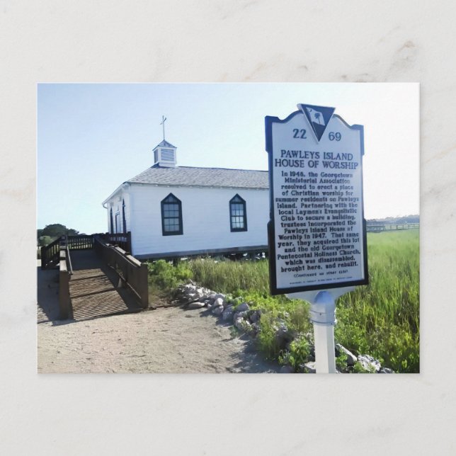 Carte Postale Pawleys Island, SC Community Chapelle (Devant)