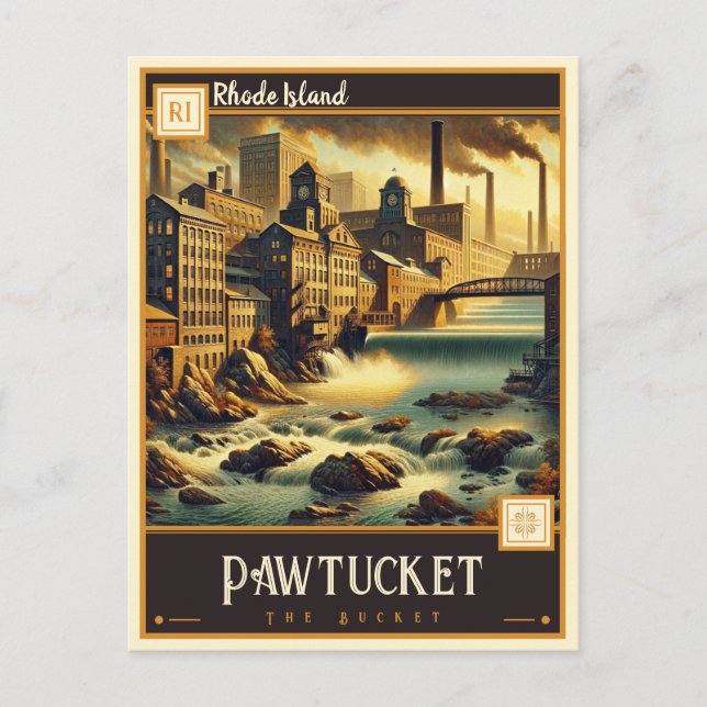 Carte Postale Pawtucket, Rhode Island | VINTAGE (Devant)