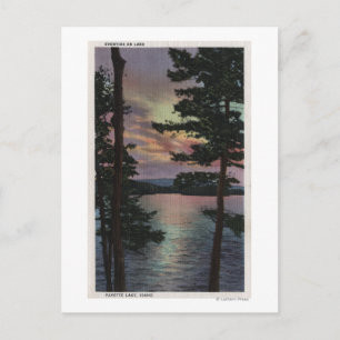Carte Postale Payette Lake, ID - Crépuscule sur le lac