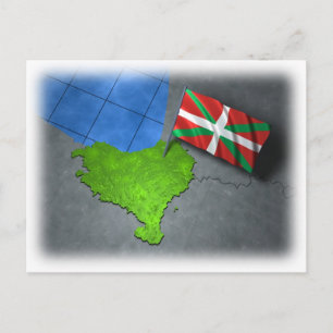 Carte Postale Pays basque avec son propre drapeau