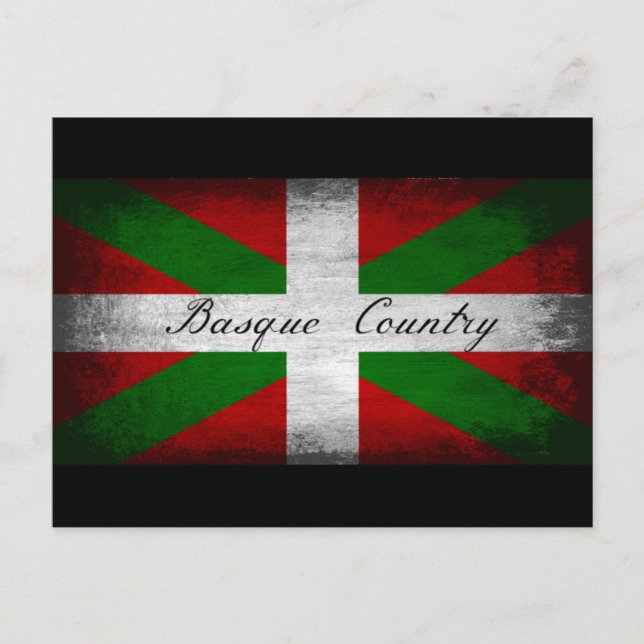 Carte Postale Pays basque Drapeau déprimé (Devant)