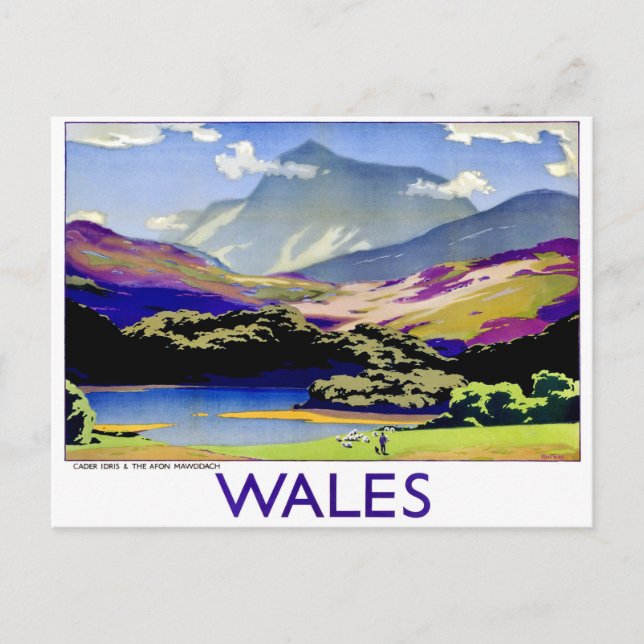 Carte Postale Pays de Galles, Cader Idris et Afon Mawddach, vint (Devant)