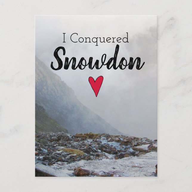 Carte Postale Pays de Galles Conquis Snowdon Paysage Welsh Strea (Devant)