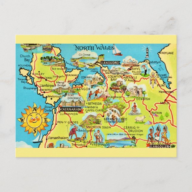 Carte Postale Pays de Galles du Nord (Devant)