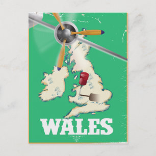 Carte Postale Pays de Galles, Îles Britanniques Affiche de voyag