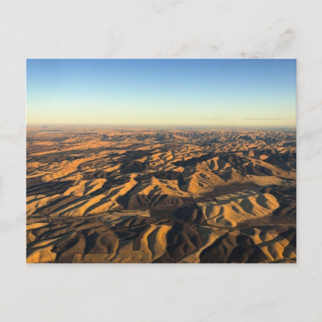 Carte Postale pays du vin de Walla Walla vu d'en haut (Devant)