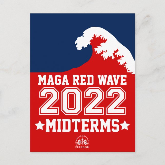 Carte Postale Pays Famille de Dieu MAGA Red Wave 2022 Midterms (Devant)