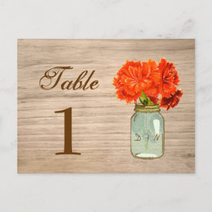 Carte Postale Pays Rustic Mason Fleurs Jar Numéro de tableau