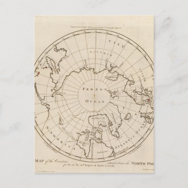 Carte Postale Pays situés sur le pôle Nord (Devant)
