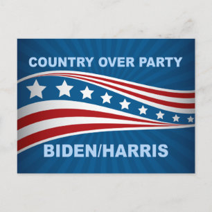 Carte Postale Pays sur le parti Biden Harris