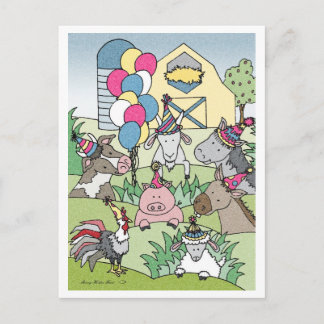 Carte Postale Pays Vie-Anniversaire Fête Invitation