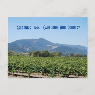 Carte Postale Pays vinicole Californie