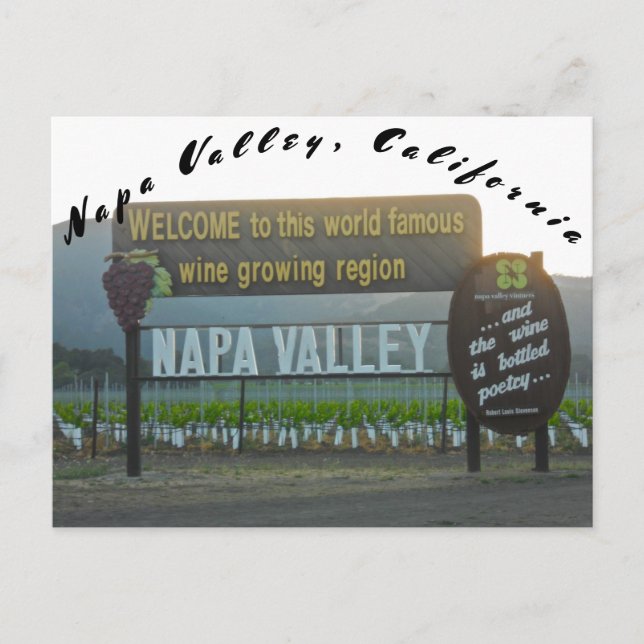 Carte Postale Pays vinicole de Napa Valley en Californie (Devant)