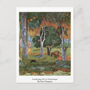 Carte Postale Paysage À La Dominique Par Paul Gauguin