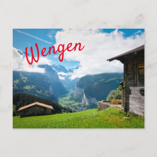 Carte Postale Paysage à Wengen en Suisse