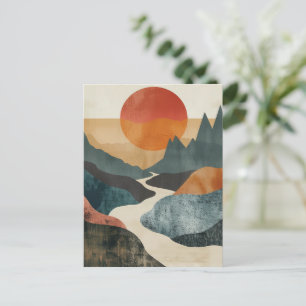 Carte Postale Paysage Abstrait de Boho (5)