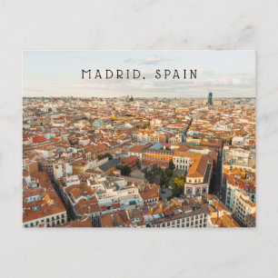 Carte Postale Paysage aérien de Madrid Espagne Voyage