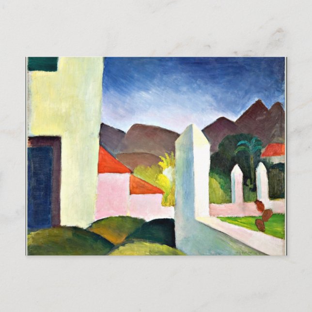Carte Postale Paysage africain, art abstrait par August Macke (Devant)