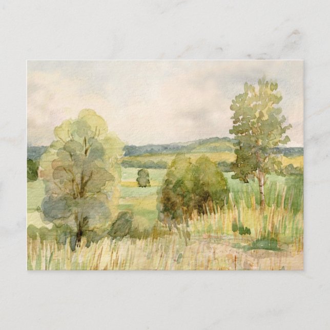 Carte Postale Paysage aquarelle (Devant)