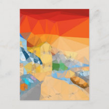 paysage artistique de coucher de soleil sur la pla