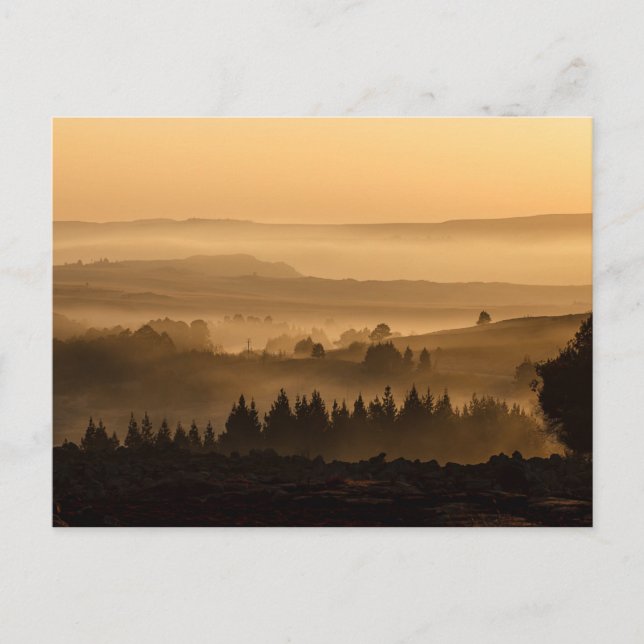 Carte Postale Paysage au coucher du soleil (Devant)