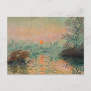 Carte Postale Paysage au coucher du soleil Tadeusz Makowski