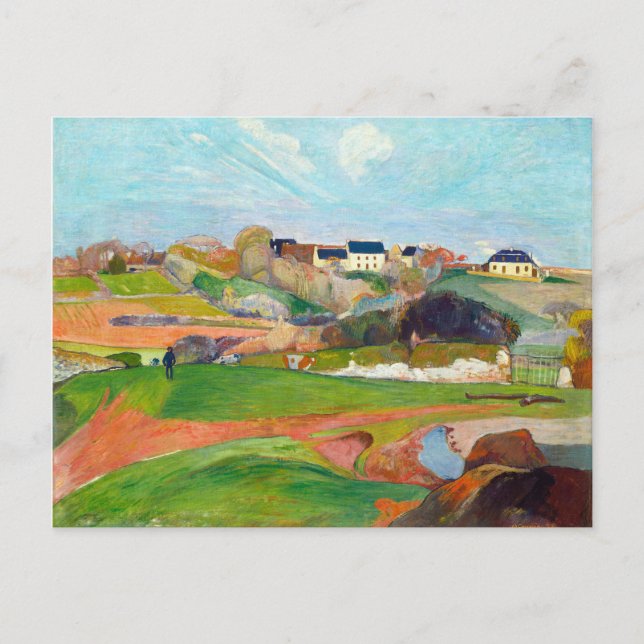 Carte Postale Paysage au Pouldu par Paul Gauguin (Devant)