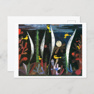 Carte Postale Paysage aux oiseaux jaunes   Paul Klee