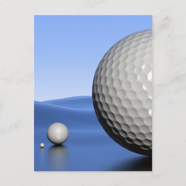 Carte Postale Paysage avec balles de golf (Devant)