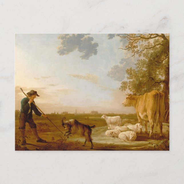 Carte Postale Paysage avec bovins Aelbert Cuyp   (Devant)