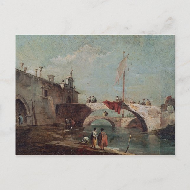 Carte Postale Paysage avec Canal (Devant)