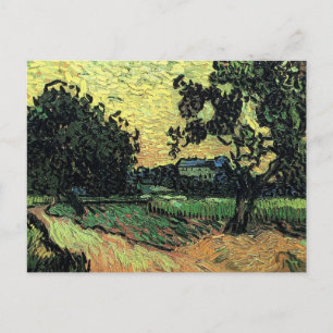 Carte Postale Paysage avec Château d'Auvers par Vincent van Gogh