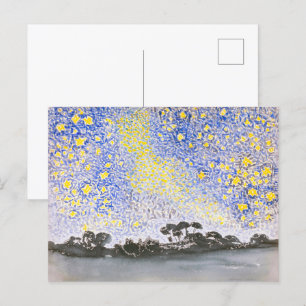 Carte Postale Paysage avec des étoiles   Henri Edmond Cross  
