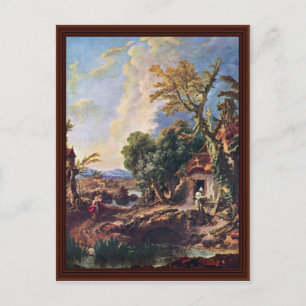 Carte Postale Paysage Avec Frère Lucas Par François Boucher