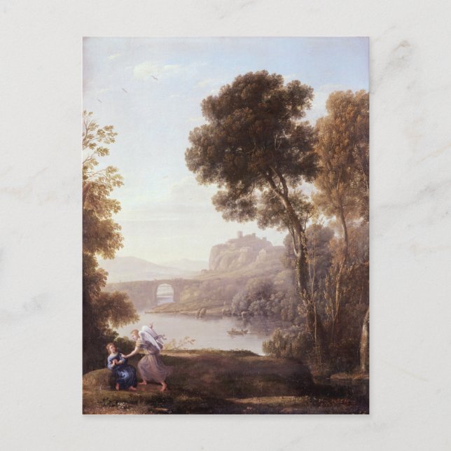 Carte Postale Paysage avec Hagar et l'Ange, 1646 (Devant)