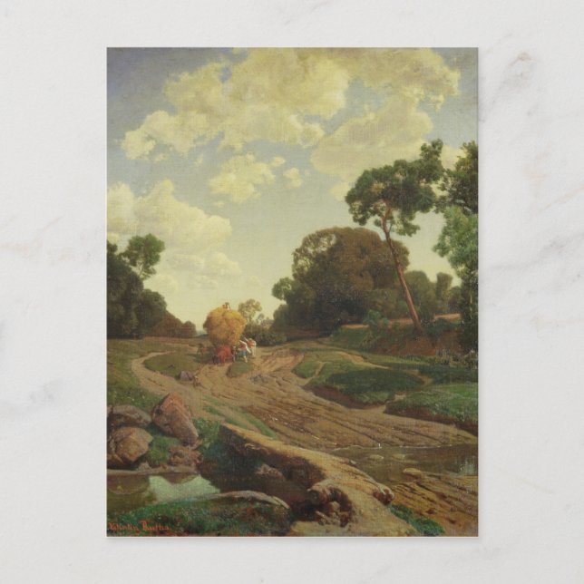 Carte Postale Paysage avec Haywagon, vers 1858 (Devant)