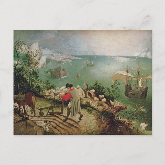 Carte Postale Paysage avec la chute d'Icarus, c.1555 (Devant)
