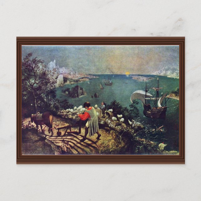 Carte Postale Paysage Avec La Chute D'Icarus Par Bruegel D. Ä. (Devant)