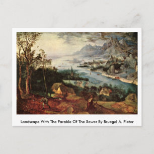 Carte Postale Paysage Avec La Parabole De La Puissance Par Brueg