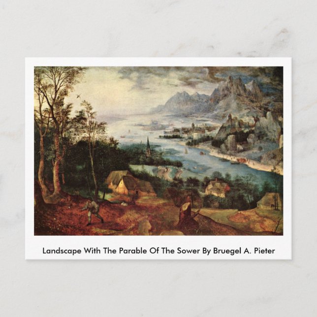 Carte Postale Paysage Avec La Parabole De La Puissance Par Brueg (Devant)