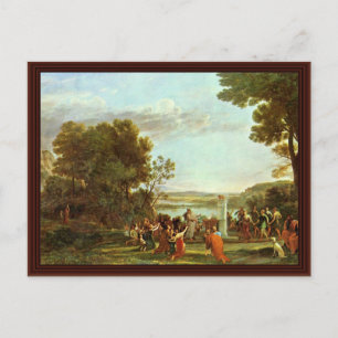 Carte Postale Paysage Avec L'Adoration Du Calf D'Or